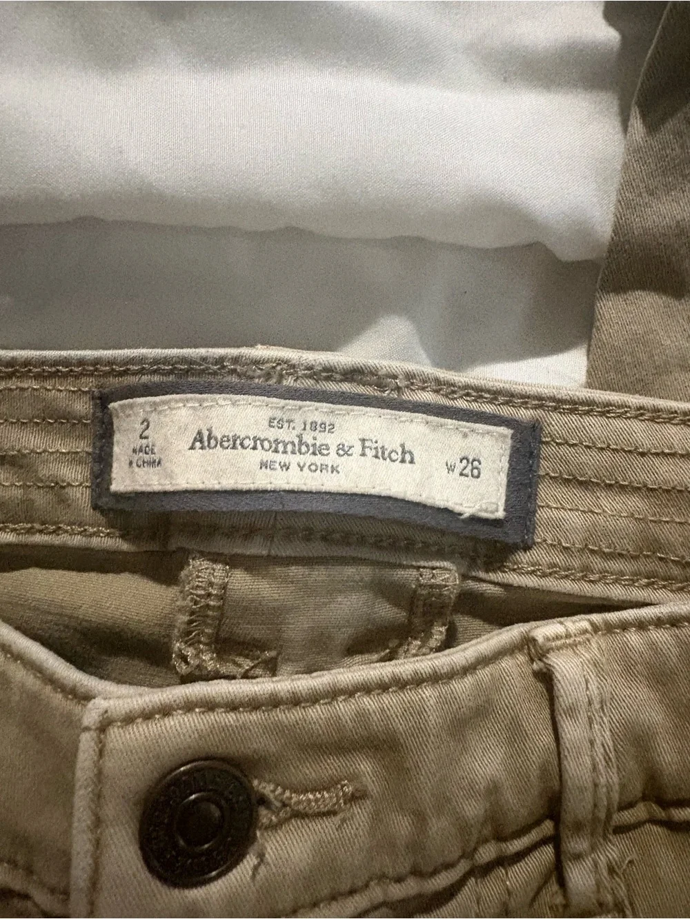 Abercrombie & Fitch Women's Skinny Cargo Jeans in Khaki